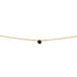 Black Diamond Bezel Necklace 1/6 Carat, 14k Yellow Gold, Adjustable 13 14 15 Inch